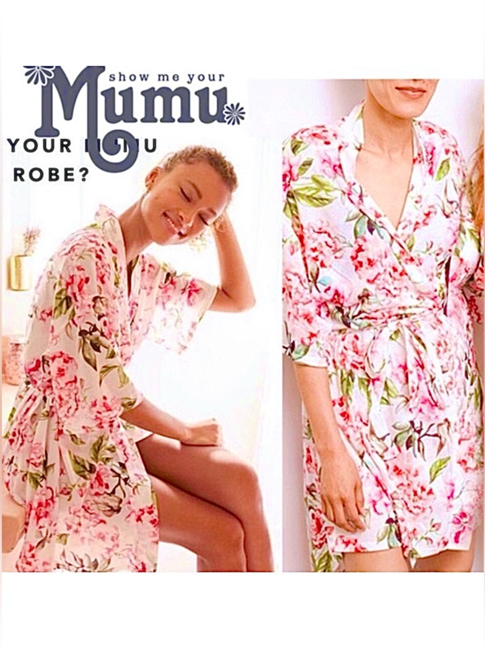 NEW Show Me Your MuMu Garden of Blooms Brie floral robe